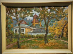 (N) Kastaly István (1892-1991) : Népkerti kioszk / Eger