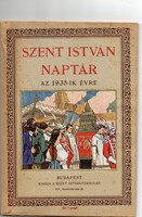 Naptár: Szent István naptár 1935. Budapest.
