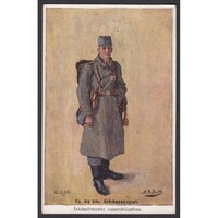 Magyarország,Cs. és kir. Árkászcsapat - Árkászőrmester menetöltözetben 1916