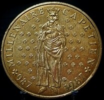 Franciaország 10 frank, 1987 1000 éves a Capeting-dinasztia A20C6