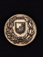 P.S.E.1899.Postás Sport Egylet bronzérem 38 mm az átmérő, kétoldalas