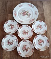 Zsolnay Virágmintás süteményes / szendvicses készlet