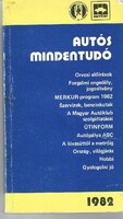 Autós mindentudó 1982 – MERKUR, Autóklub | retró kézikönyv