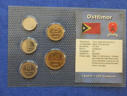 Kelet Timor 2004-es forgalmi sor (5 db) 1 Centavo - 50 Centavos