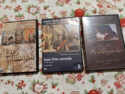 KÖTELEZŐ OLVASMÁNYOK DVD 2 EREDETI EGRI CSILLAGOK, SZENT PÉTER ESERNYŐJE ,1DB  IROTT ARANY EMBER