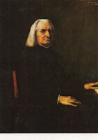 Képeslap: Liszt Ferenc, 1980. Munkácsy festmény.