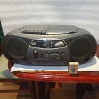 Retro Sanyo MCD Z100F CD rádiósmagnó kazetta boombox sétálómagnó hi-fi 6