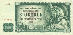 100 korun korona 1961 Csehszlovákia 3.