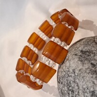 Borostyán karkötő 1,5 cm-es