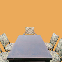Extendable Dining Table with Six Chairs