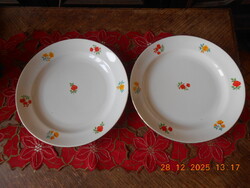 Zsolnay rózsa mintás lapos tányér