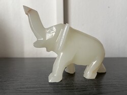 Fehér ónix ásvány elefánt