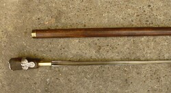 Náci német jelvényes markolatú tőrösbot, sétabot, túrabot kihúzható pengés