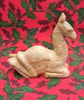 Szappankő láma szobor, ásványi zsírkő láma  levélnehezék (M5959)