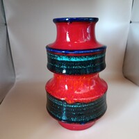 Brutalista "Fat Lava" Retro Kerámia Váza – 20 cm – W. Germany