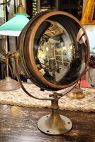 1943 Carlisle & Finch US Navy réz hajólámpa – II. vh-s antik keresőlámpa, Loft, Industrial stílus