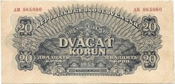 20 korun korona 1944 VH. Csehszlovákia 3.