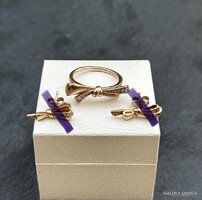 Pandora “Ragyogó masni” 18 karátos aranyozású sterling ezüst gyűrű