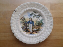 Antik angol William Smith & Co. "Wedgewood" fajansz tányér