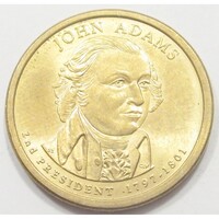 USA,1 dollar 2007 D - John Adams aUNC+ ötvözet