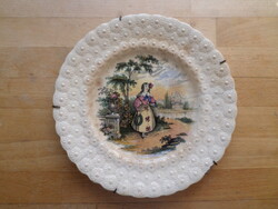 Antik angol William Smith & Co. "Wedgewood" fajansz tányér - SÉRÜLT