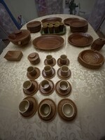 Tulipános Gránit (Kispesti Porcelángyár ) étkészlet, népi motivumos