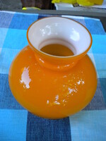 Narancssárga üveg lámpa búra asztali, petróleum, csillár, lüszter