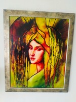 Sors Andrea Olaj Karton Festmény