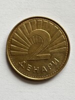 Észak-Macedónia, 2 dénár érme, 1993