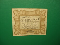 Németország 50 márka 1918 Ritkább! " Tojásjegy " Egg Note MV