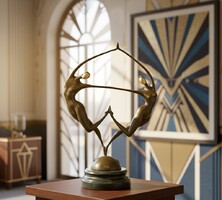 Az Élet Tánca – Exkluzív Art Deco bronz szoborpár