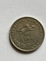 Horvátország, horvát 2 kuna, 1993