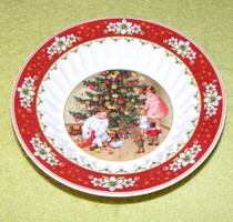 Villeroy & Boch karácsonyi porcelán tál, tányér