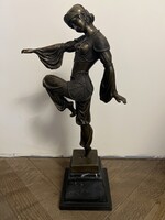 Lenyűgöző Art Deco Táncosnő Bronz Szobor - Exkluzív Limitált Kiadás!