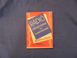 Barta és Társa RÁDIÓ készülékek és alkatrészek árjegyzék 1938 december