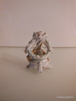 FOGPISZKÁLÓ TARTÓ - PORCELÁN - ANTIK - 7 x 6 cm -  PUSKA VÉGE LETÖRT