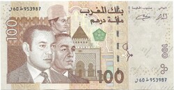 100 dirham dirhams 2002 Marokkó Gyönyörű