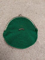 Handmade, green women's small wallet, holder, accessory