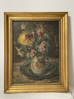 Göcseji Pataki Ferenc (1909-1965) - Still Life with Flowers