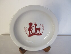 MESE MINTÁS, RITKA  ZSOLNAY  GYERMEK TÁNYÉR. ALKUKÉPES!