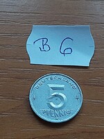 NÉMETORSZÁG NDK 5 PFENNIG 1950 A, ALU.  B6
