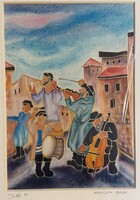 Plakát: Hassidim band (zsidó zenekar nyomat)