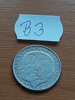 SVÉDORSZÁG 1 KORONA 2000 Réz-nikkel, XVI. Károly Gusztáv  B3