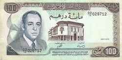 100 dirham dirhams 1985 signo 9. Marokkó Gyönyörű