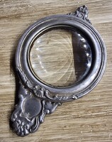 Ezüst nagyító, magyar fémjeles.