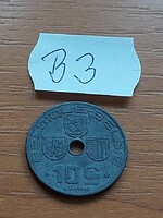 BELGIUM BELGIQUE - BELGIE 10 CENTIMES 1942 III. Leopold király, Cink   B3