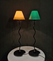 Vidám, színes posztmodern asztali lámpa pár