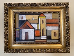 Barcsay Jenő - Szentendre szignóval ellátott festmény