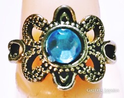 VADI UJ  metszett vésett köves kristályos 17,3 mm gyűrű