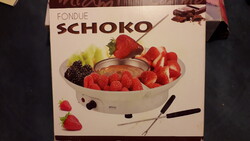 Fondue Schoko elektromos 4 villával dobozában újszerű